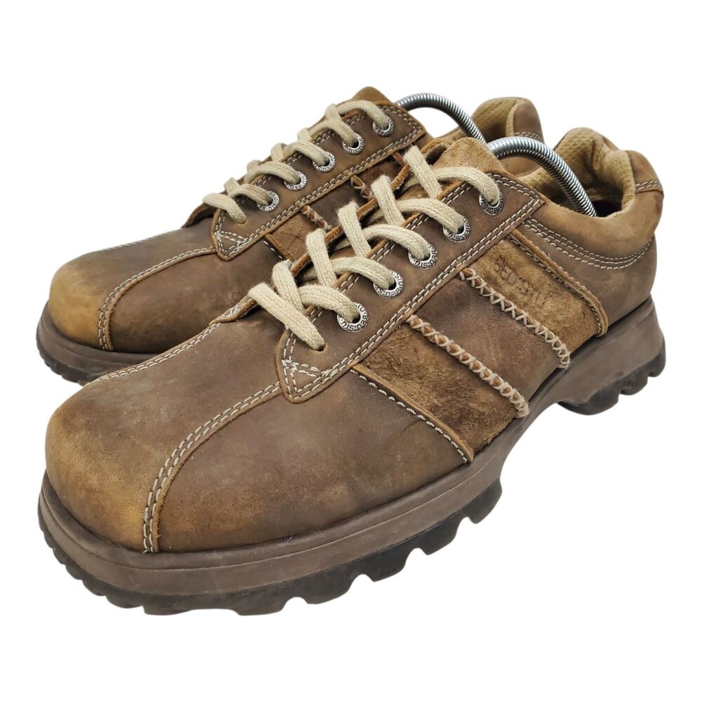 BED STU Shoes Mens Size 12 Beige Leather Oxford Casual Square Toe